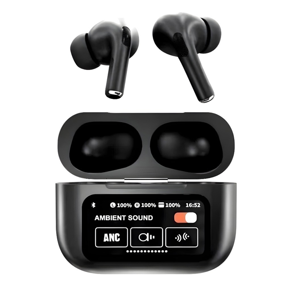 Airpods Pro With Display ANC / ENC Dobble Dark Touch Control Noise Reduction Bluetooth Headphone Airpods Pro 2 Display